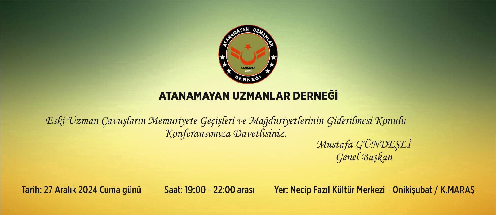 Uzman Çavuşların Sesini Duyurma Zamanı: 27 Aralık’ta Buluşuyoruz